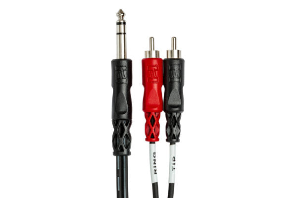 Hosa Insert Cable 1/4 in TRS to Dual RCA - TRS200