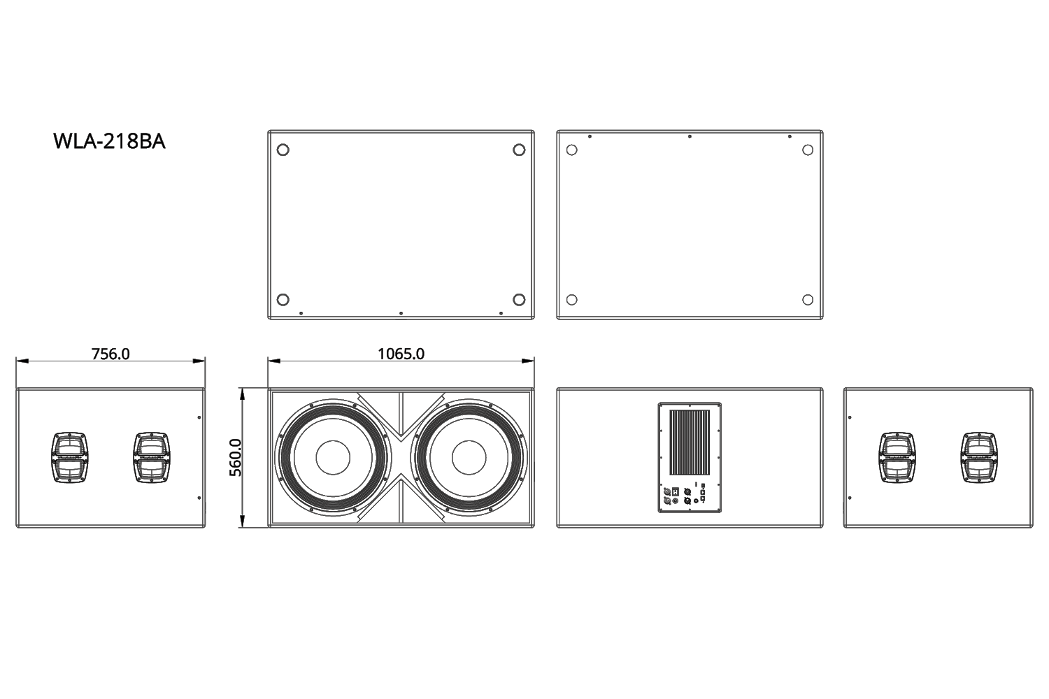 Wharfedale Pro WLA-218BA - 2 x 18" active sub