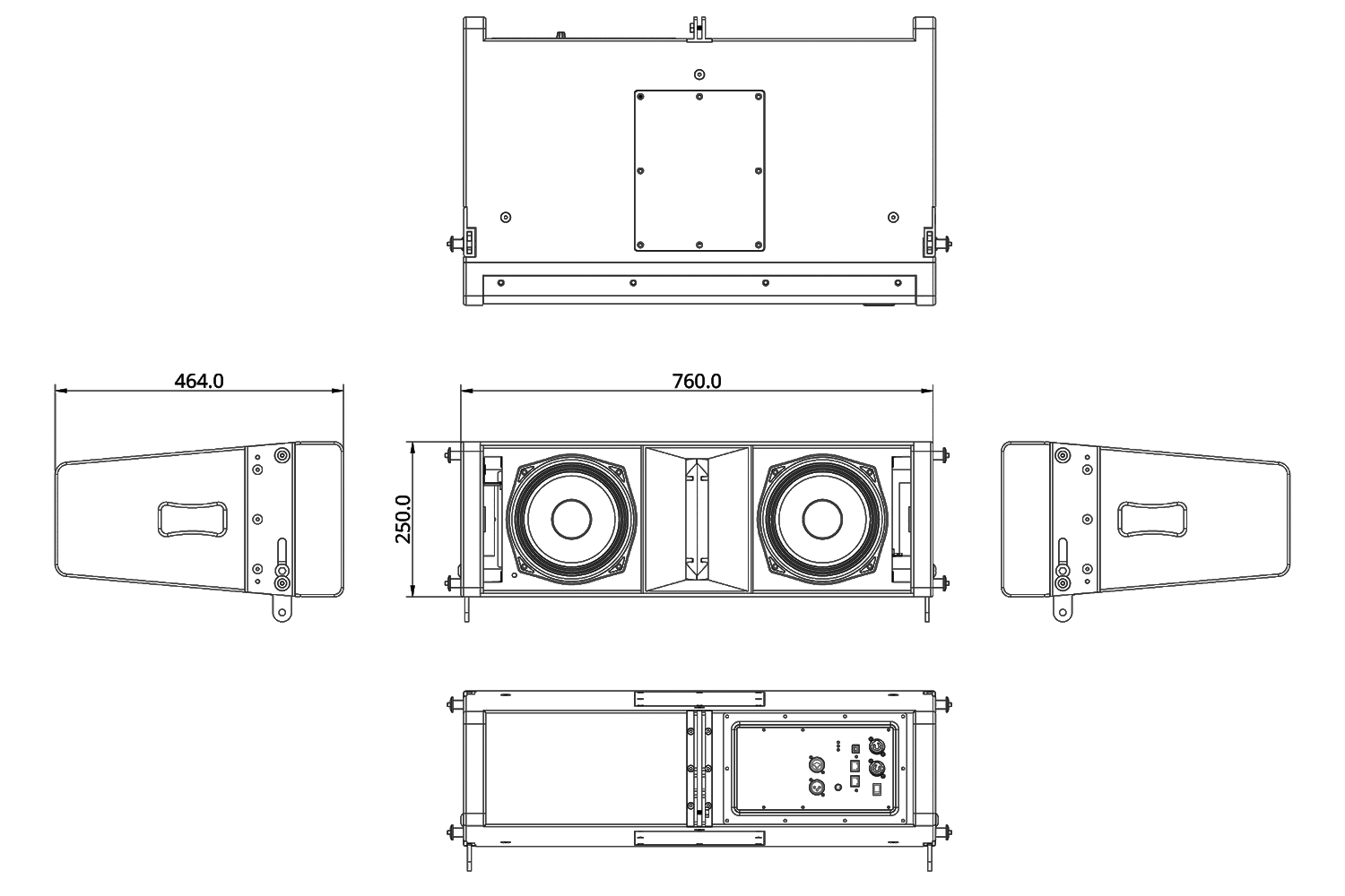 Wharfedale Pro WLA-28A - 2 x 8" active element.