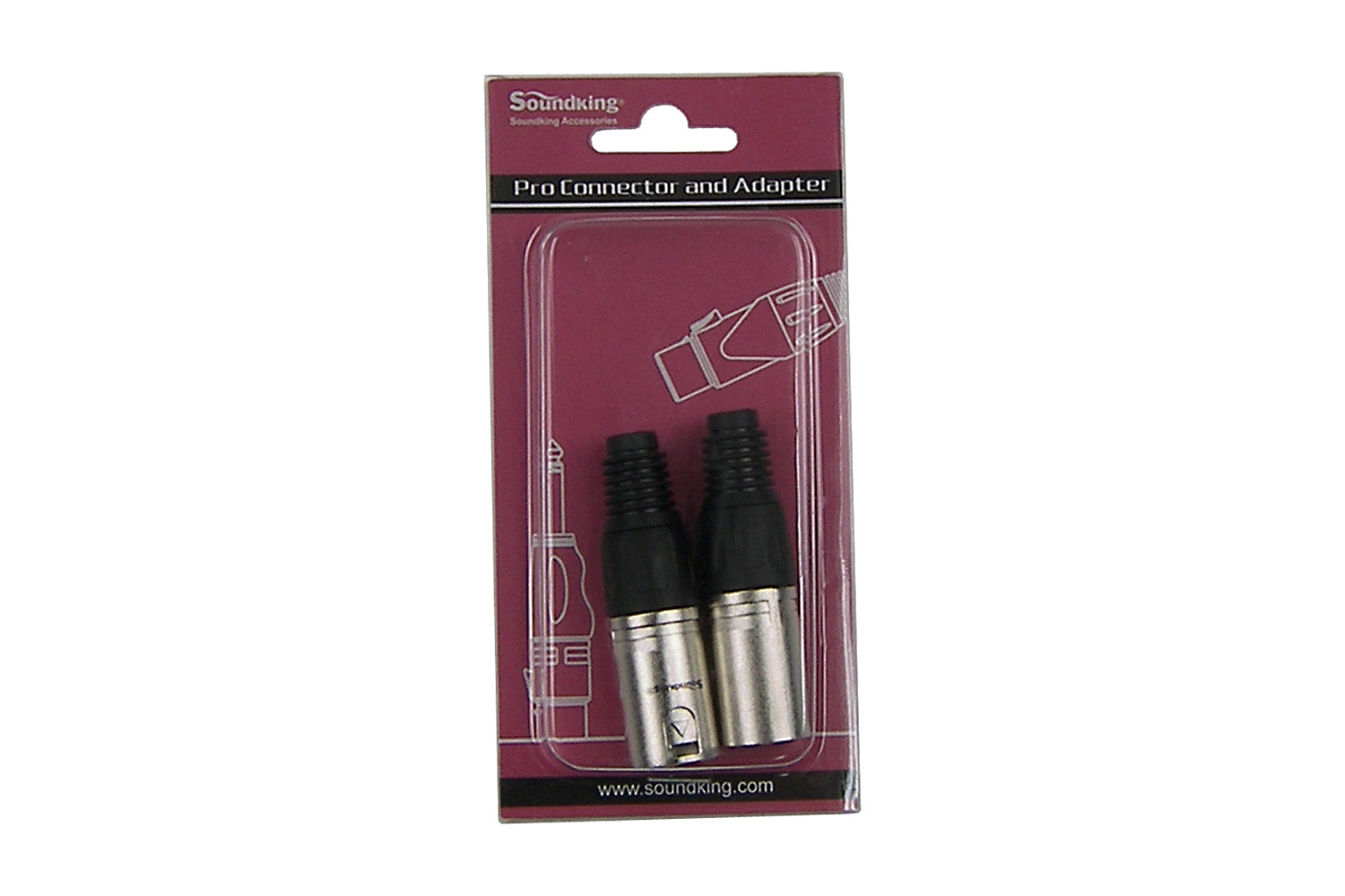 SoundKing XLRM - Pair of XLR 3 pin male audio plugs