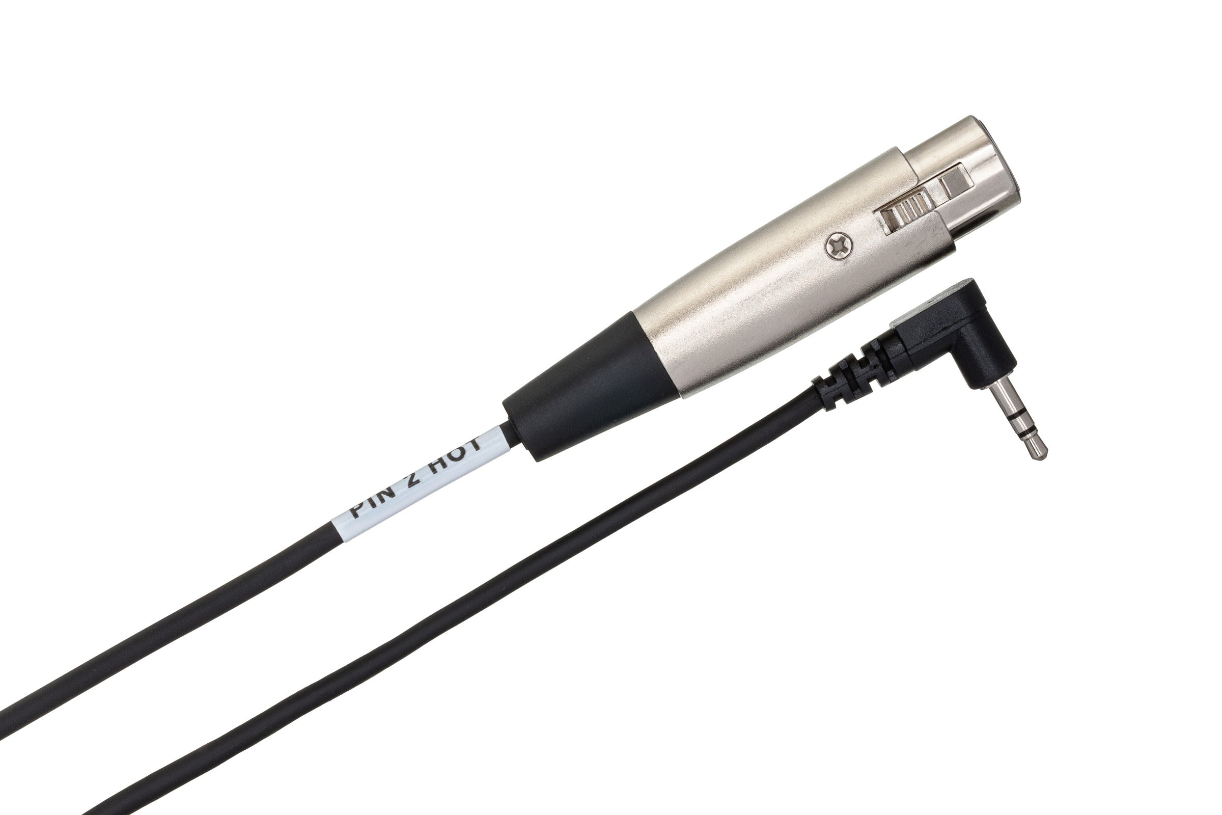 Hosa XVM101F Camcorder Microphone Cable, XLR Female To Right-Angle 3.5 Mm TRS, 1 Ft / 0.3M