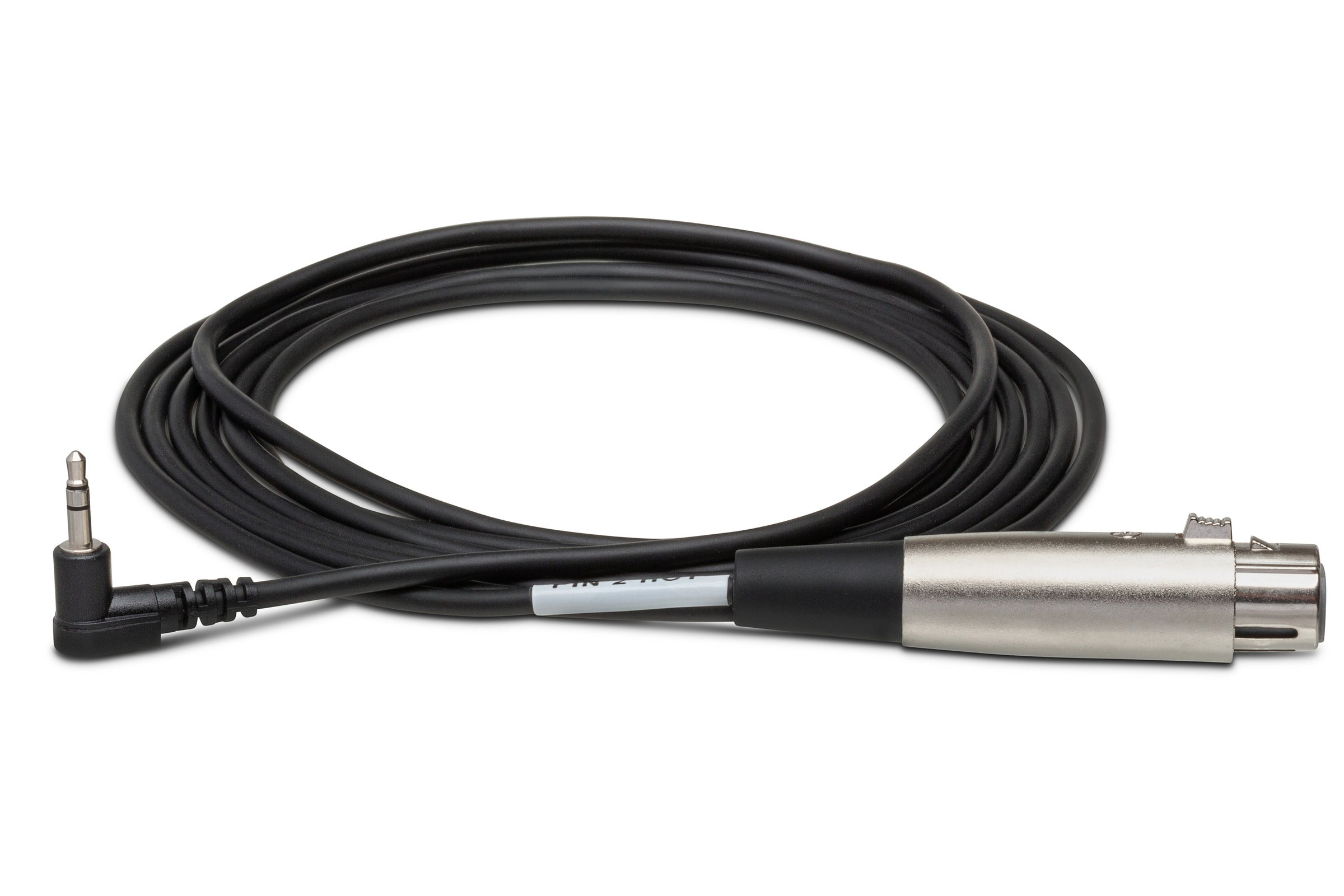 Hosa XVM101F Camcorder Microphone Cable, XLR Female To Right-Angle 3.5 Mm TRS, 1 Ft / 0.3M