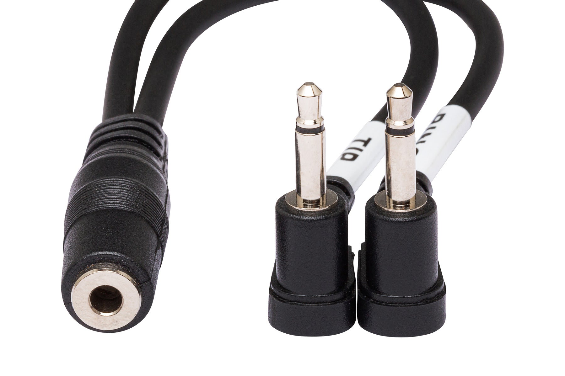 Hosa YMM492 Air Travel Headphone Adapter, Dual 3.5 Mm Ts To 3.5 Mm TRSF