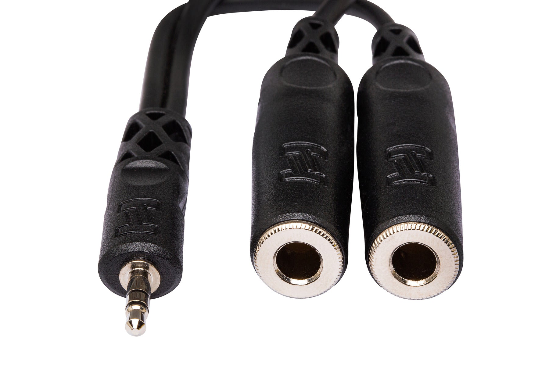 Hosa YMP233 Y Cable, 3.5 Mm TRS To Dual 1/4 In TRSF