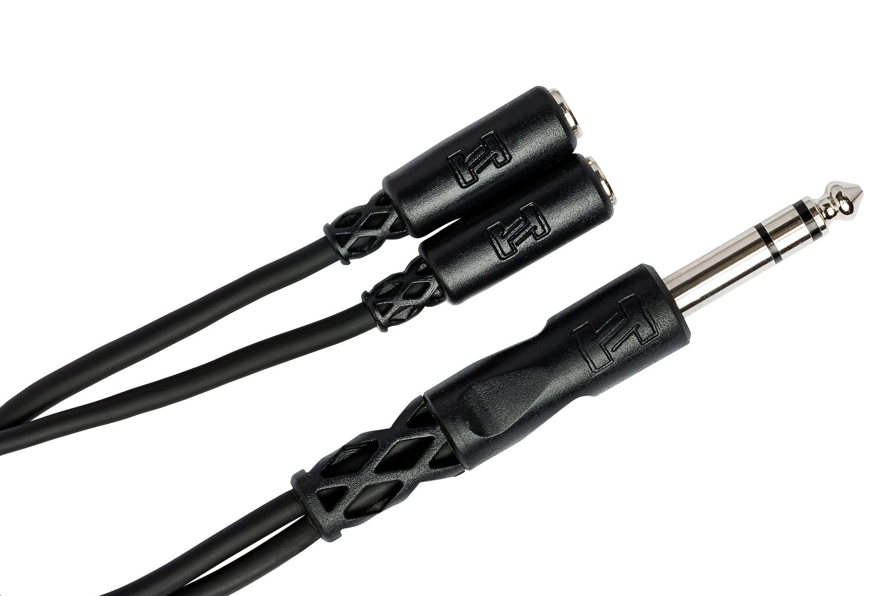 Hosa YMP234 Y Cable, 1/4 In TRS To Dual 3.5 mm TRSF