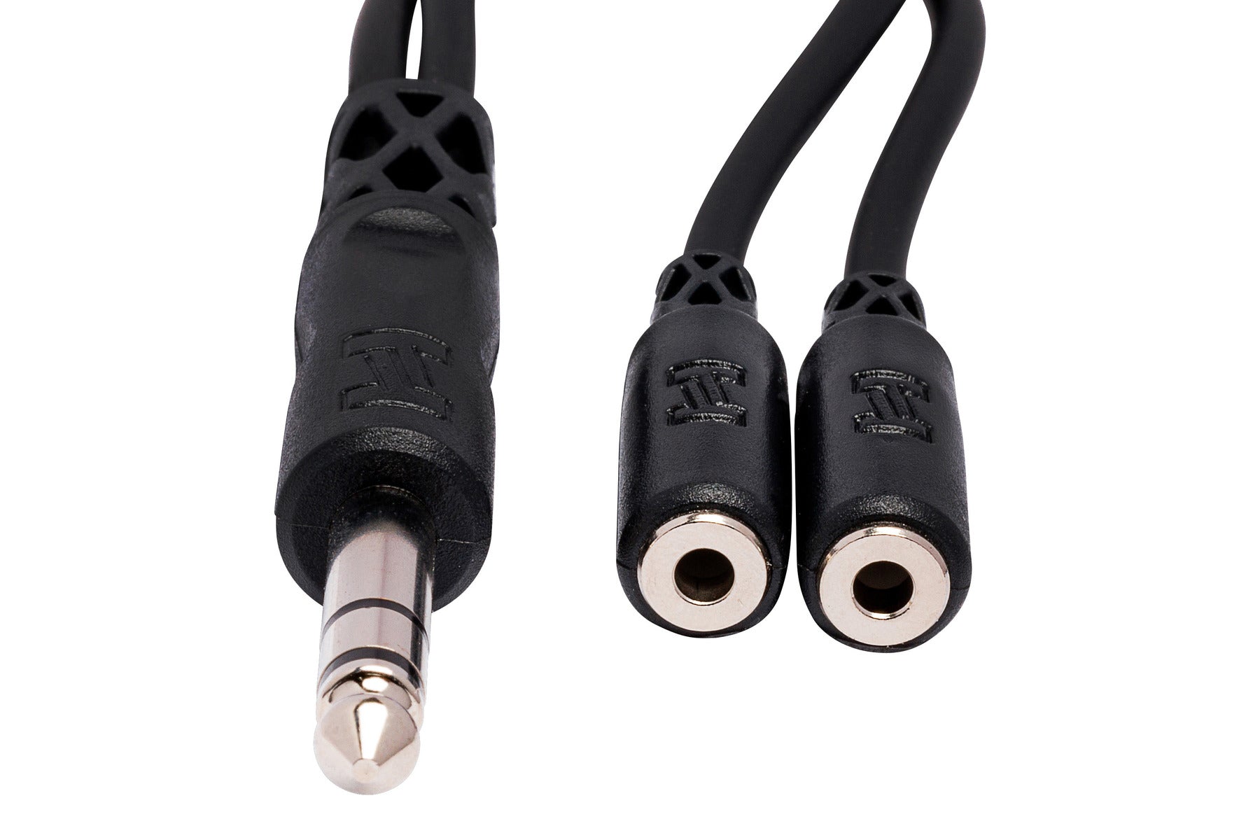 Hosa YMP234 Y Cable, 1/4 In TRS To Dual 3.5 mm TRSF