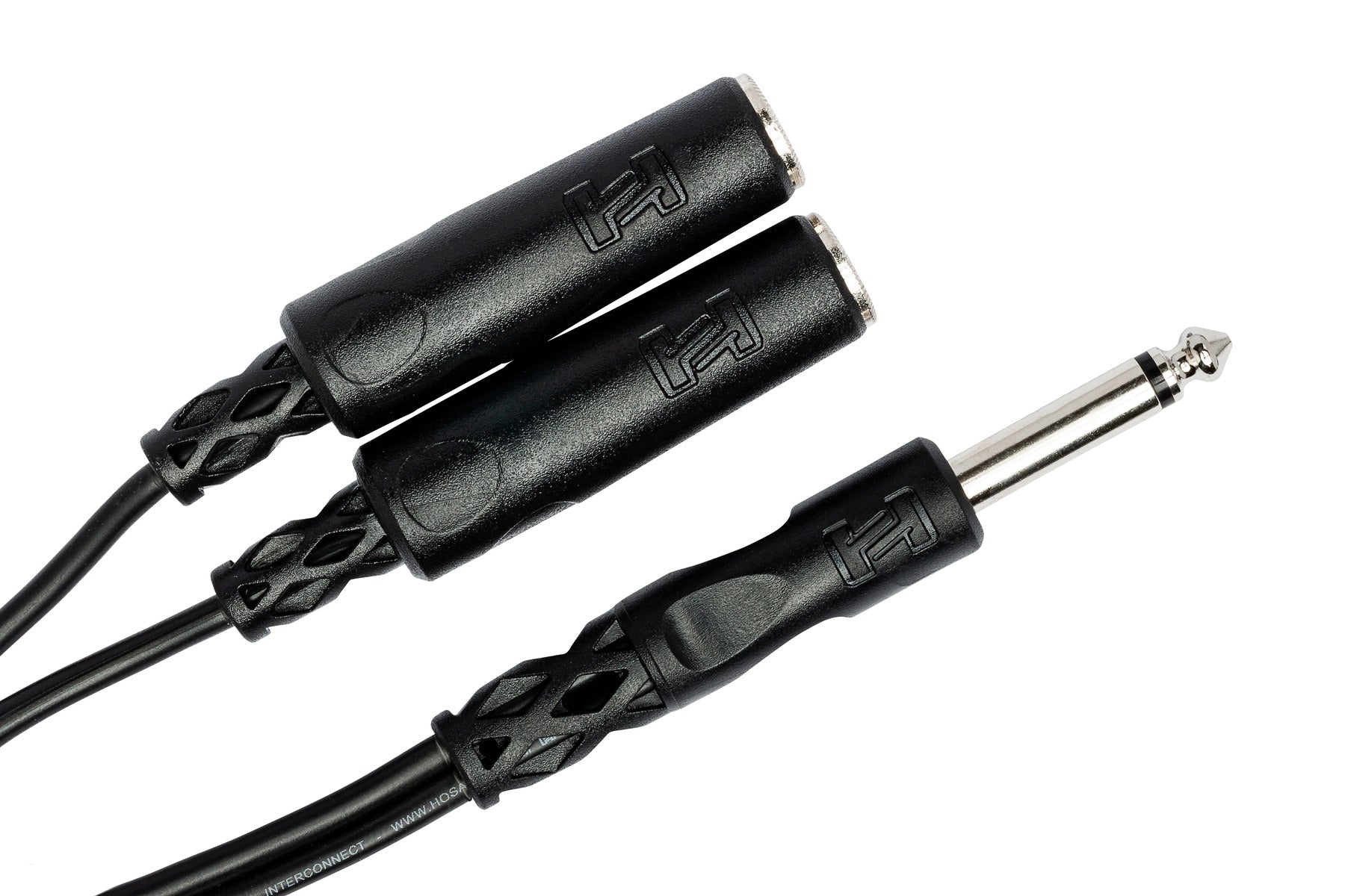 Hosa YPP111 Y Cable, 1/4 In TS To Dual 1/4 In TSF