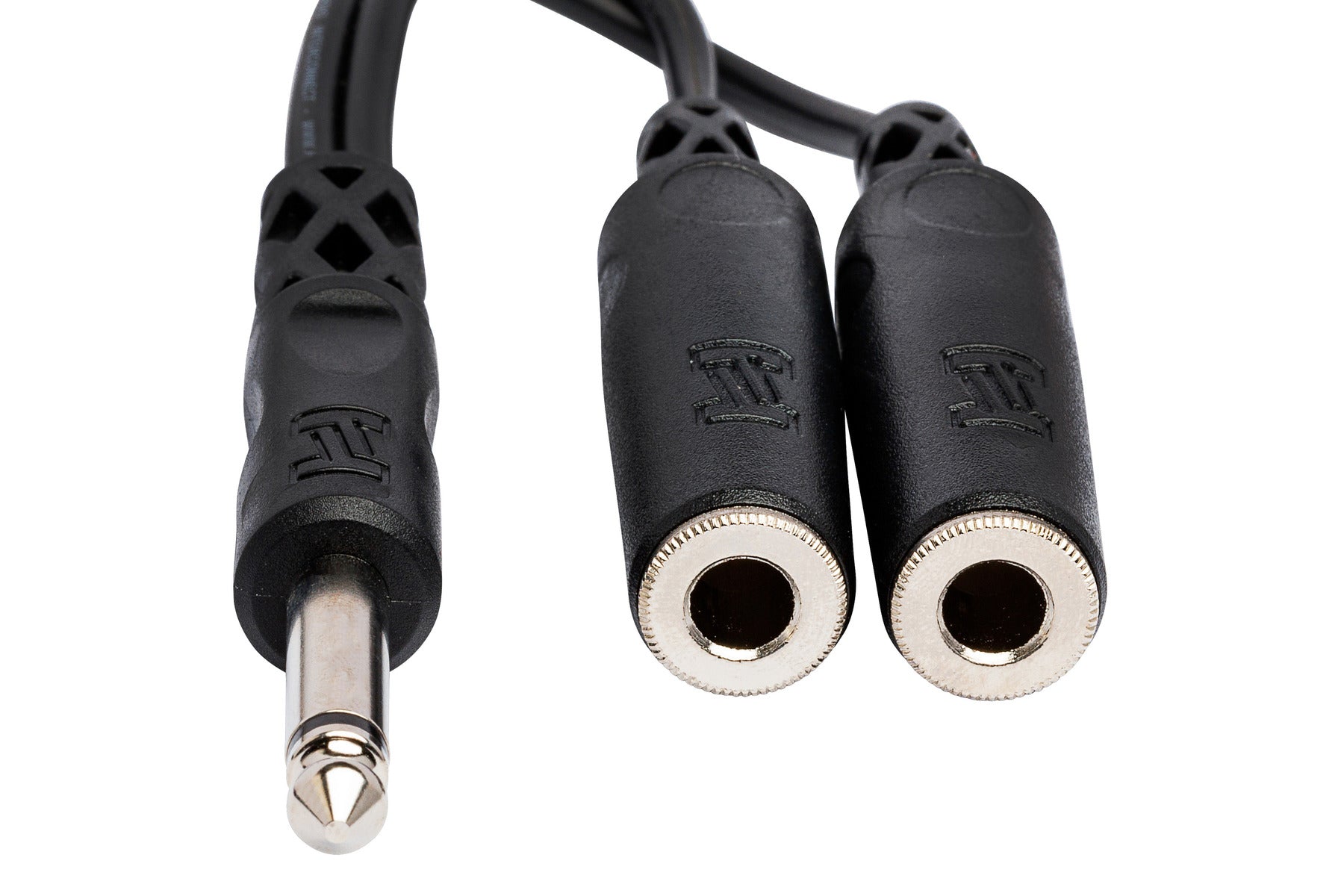 Hosa YPP111 Y Cable, 1/4 In TS To Dual 1/4 In TSF