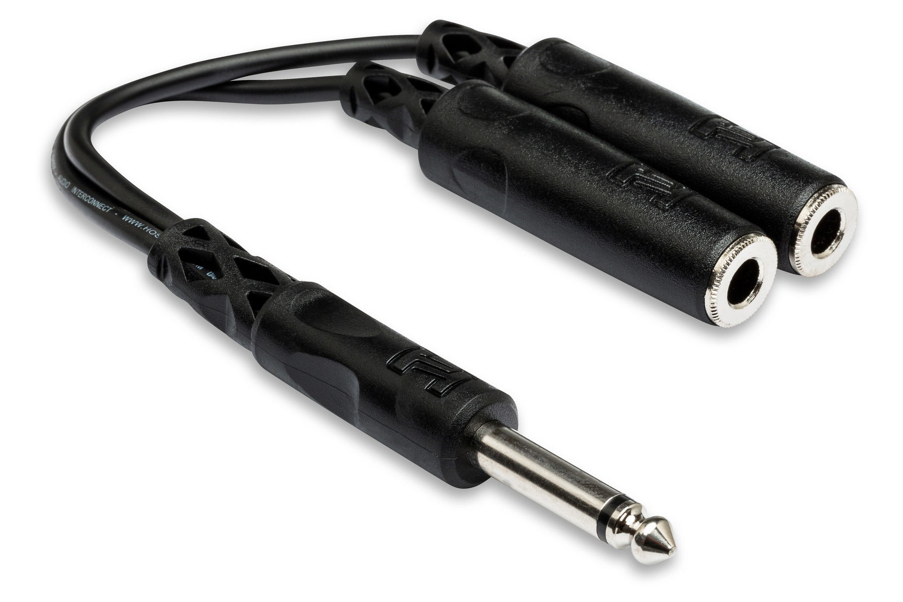 Hosa YPP111 Y Cable, 1/4 In TS To Dual 1/4 In TSF