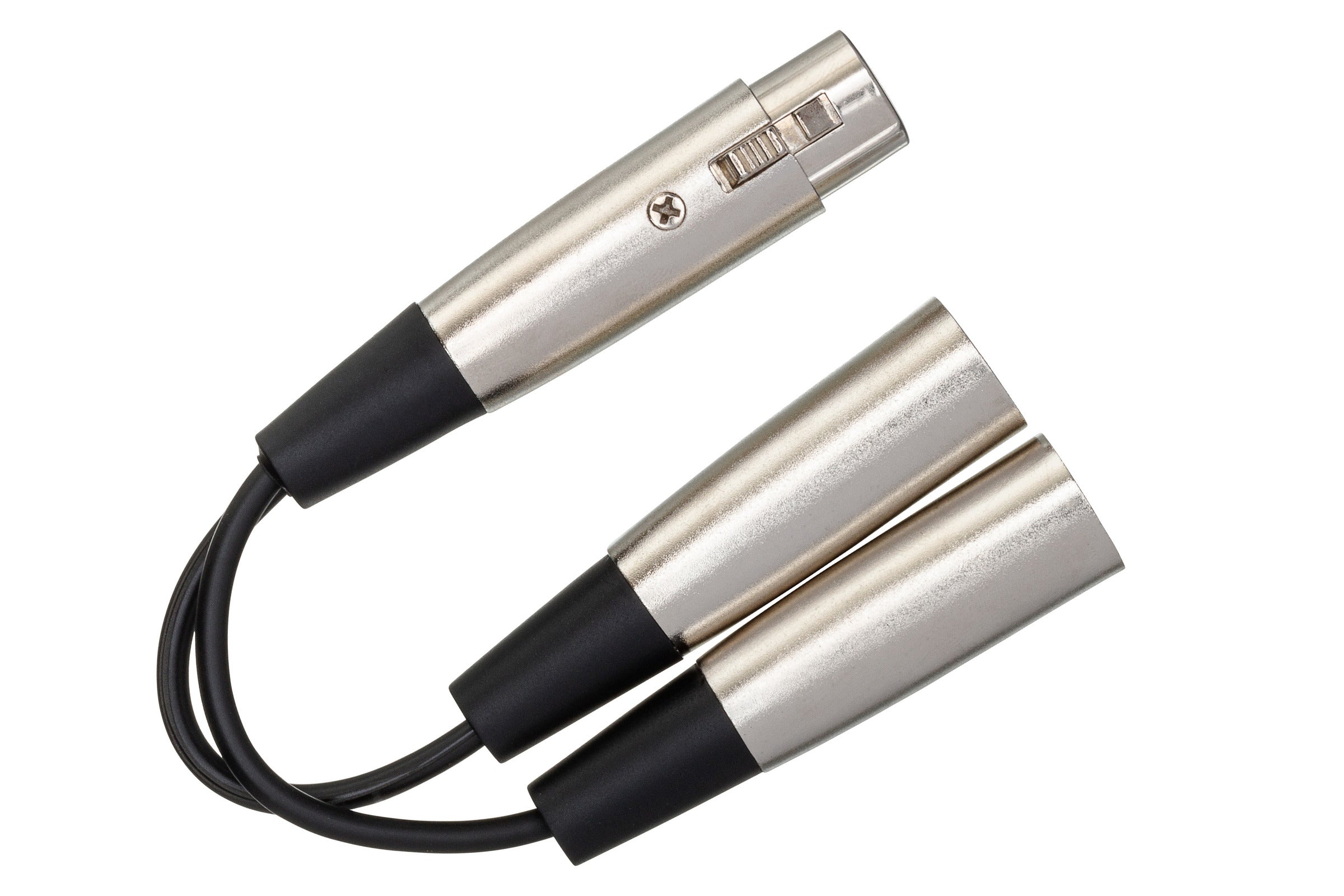 Hosa YXM121 Y Cable, XLR Female To Dual XLR3m, 6 In / 15Cm