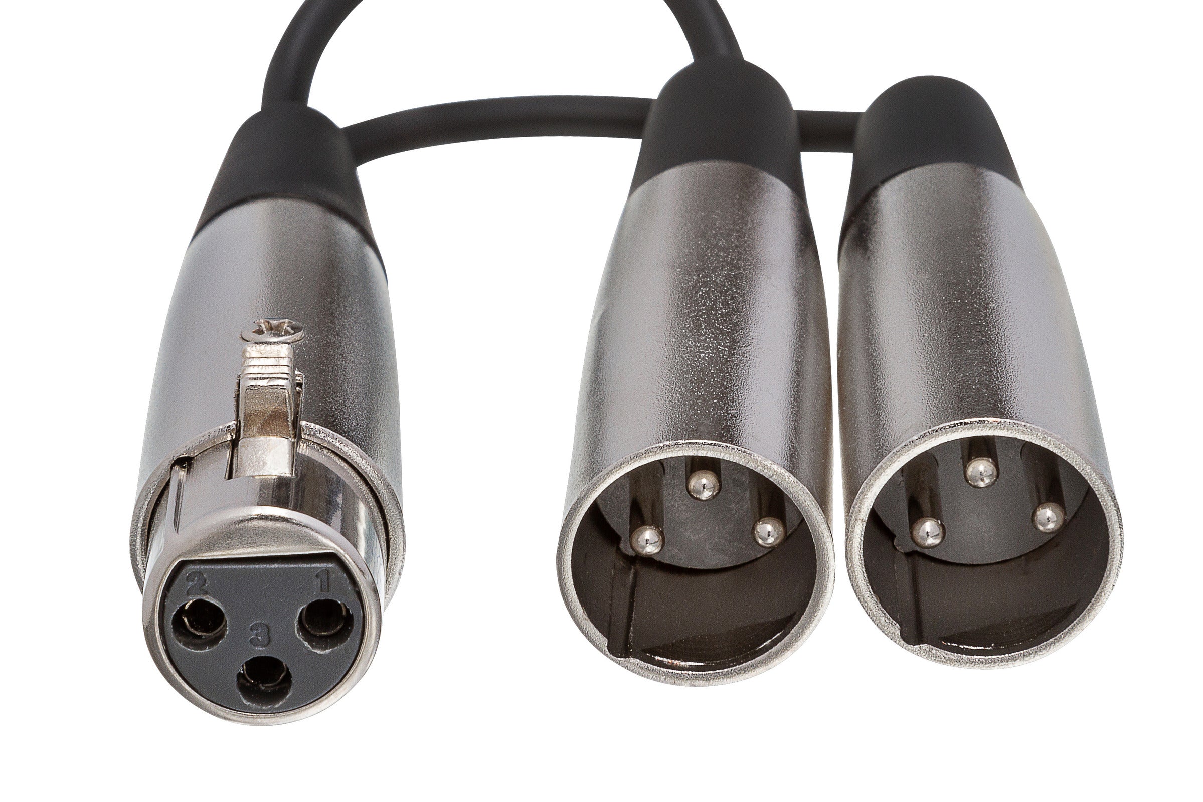 Hosa YXM121 Y Cable, XLR Female To Dual XLR3m, 6 In / 15Cm