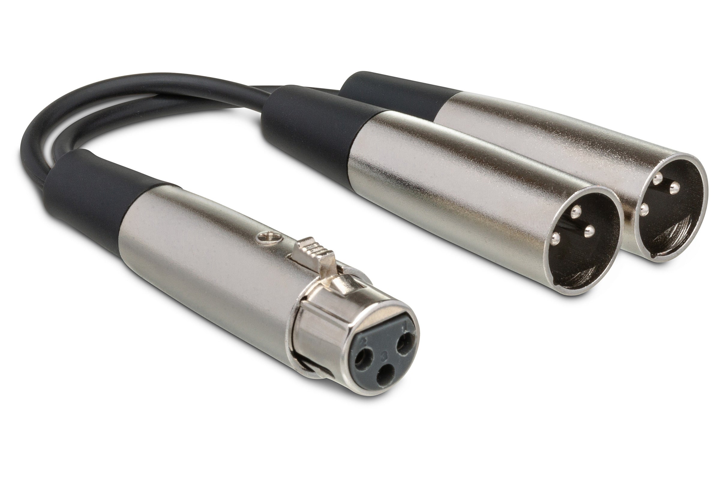 Hosa YXM121 Y Cable, XLR Female To Dual XLR3m, 6 In / 15Cm