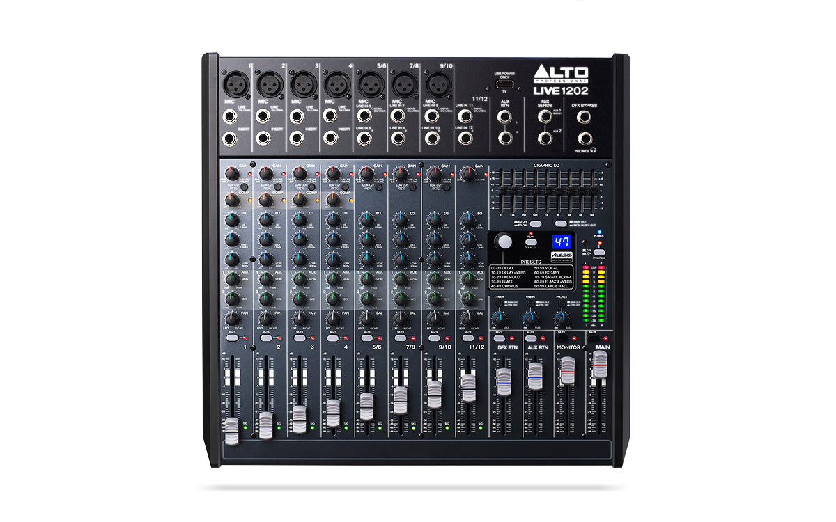 Alto Professional - Live 1202 Professional 12/CH 2-Bus USB Mixer & Effects