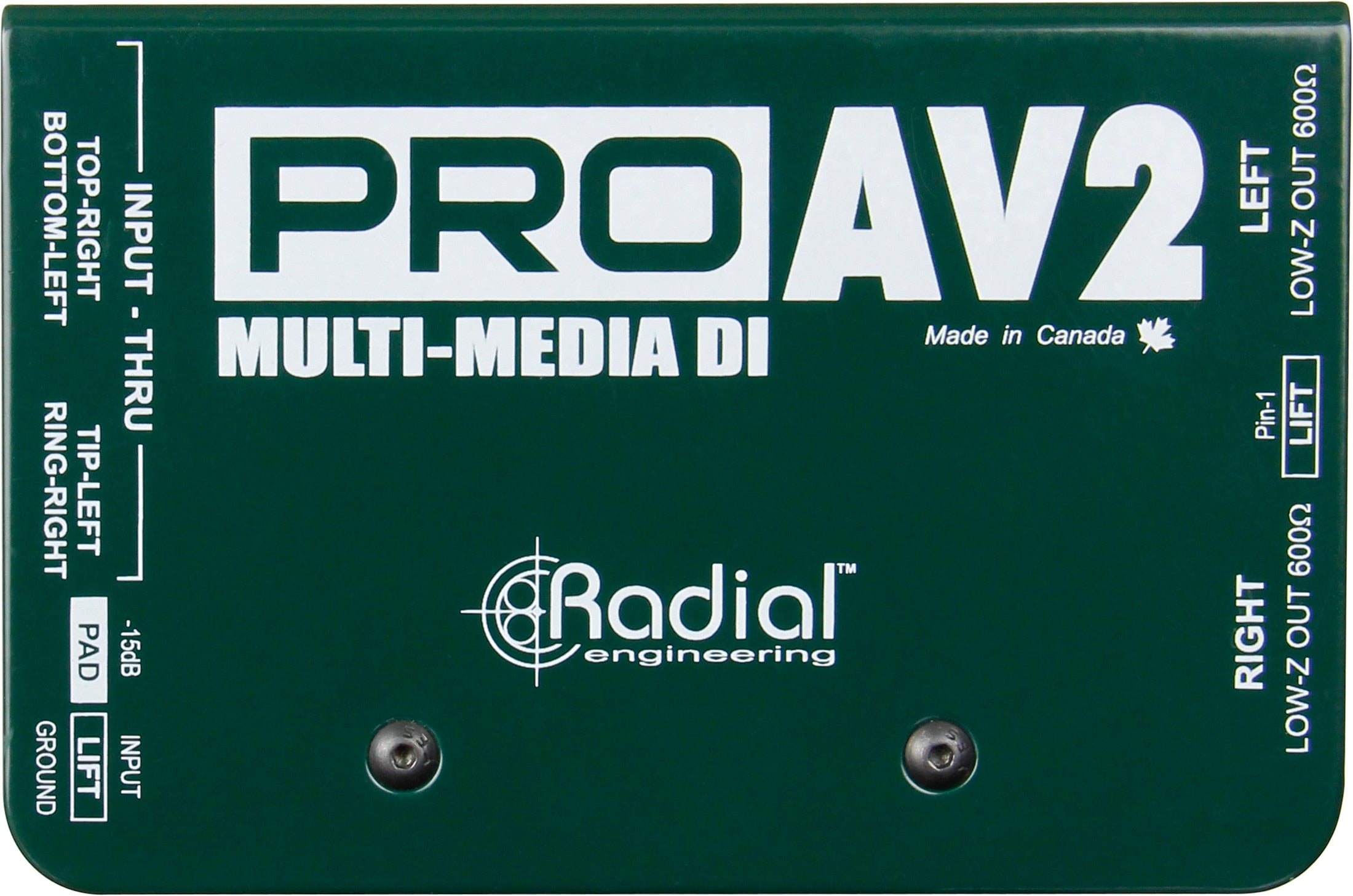 Radial ProAV2 Passive Stereo Multimedia DI