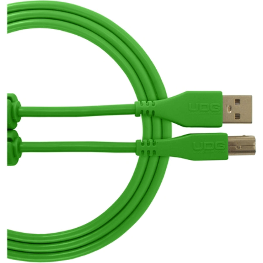 UDG Ultimate USB2 Cable A-B Green Straight  1m
